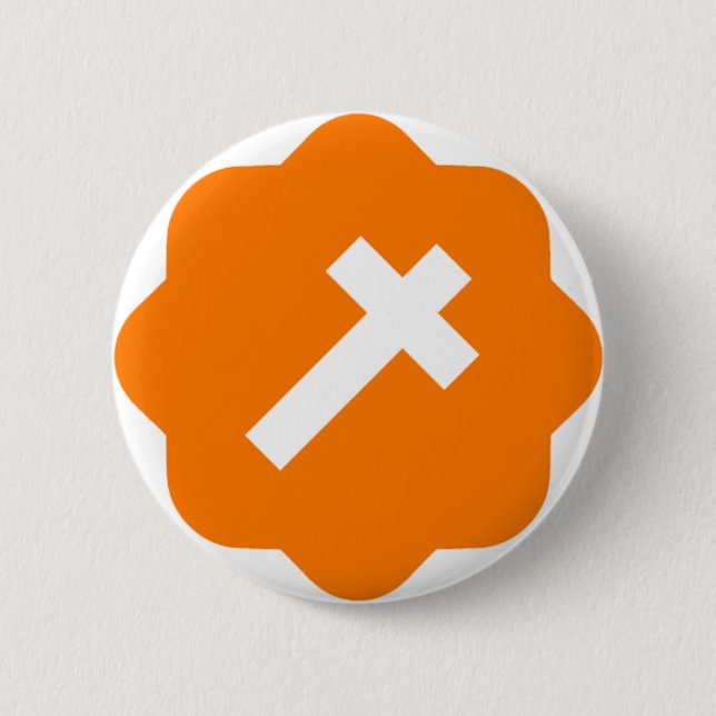 Badge Rond 5 Cm Coche chrétienne (Devant)
