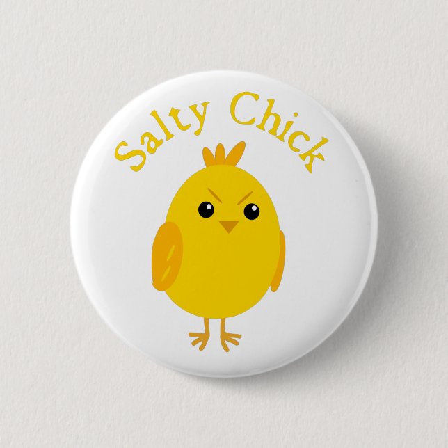 Badge Rond 5 Cm Cochet salé (Devant)