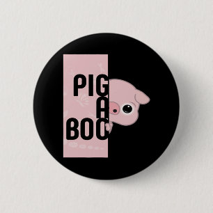 Badge Rond 5 Cm Cochon A Boo