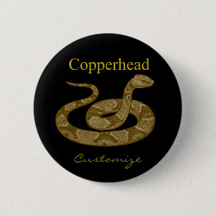 Badge Rond 5 Cm Cochon couleuvres cuivrées Thunder_Cove