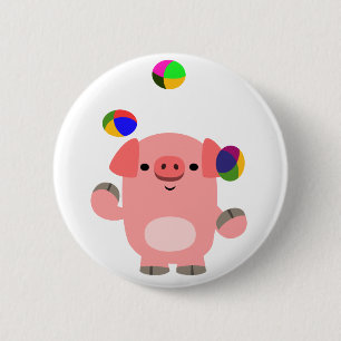 Badge Rond 5 Cm Cochon de dessin mignon