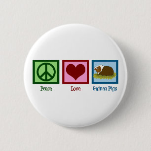 Badge Rond 5 Cm Cochon de Guinée mignon