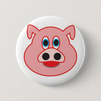 Badge Rond 5 Cm Cochon petit dessin d'illustration didactique
