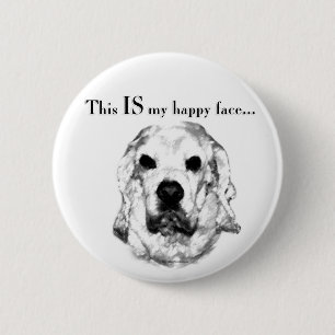 Badge Rond 5 Cm Cocker Spaniel Joyeux Visage
