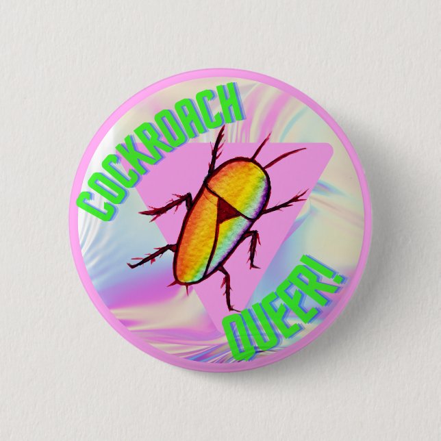 Badge Rond 5 Cm Cockroach Queer (Devant)