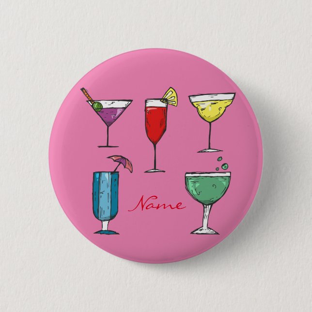 Badge Rond 5 Cm Cocktail Boisson Assortiment Thunder_Cove (Devant)