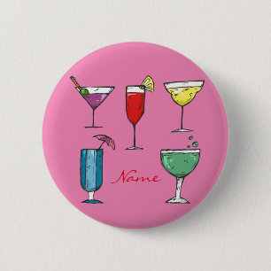 Badge Rond 5 Cm Cocktail Boisson Assortiment Thunder_Cove