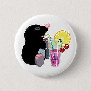 Badge Rond 5 Cm cocktail de dessin animé mole