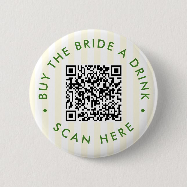 Badge Rond 5 Cm Cocktail moderne rétro Bachelorette verte (Devant)