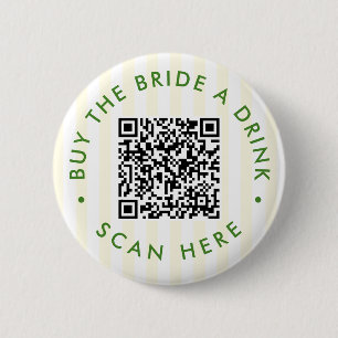 Badge Rond 5 Cm Cocktail moderne rétro Bachelorette verte