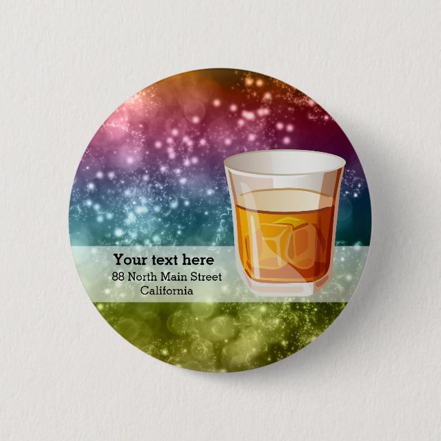 Badge Rond 5 Cm Cocktails (Devant)