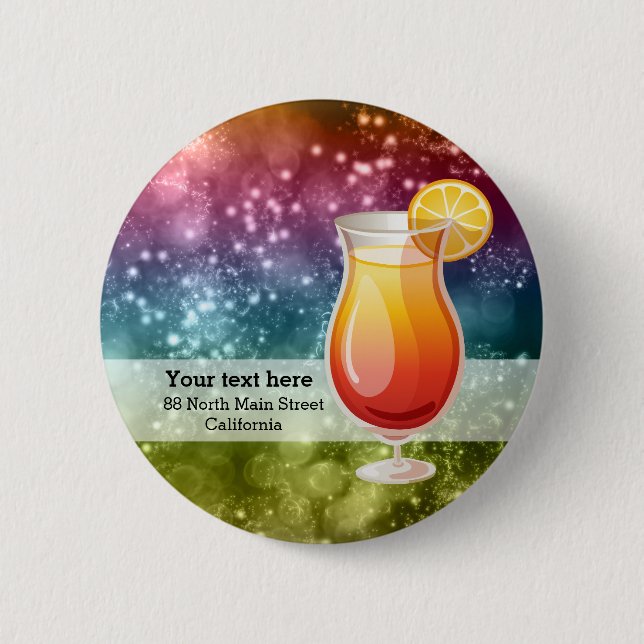 Badge Rond 5 Cm Cocktails (Devant)
