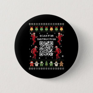 Badge Rond 5 Cm Code Qr Danse Trump Président Scannez Pour Instruc
