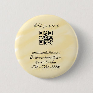 Badge Rond 5 Cm code QR personnalisé simple ajouter votre nom text