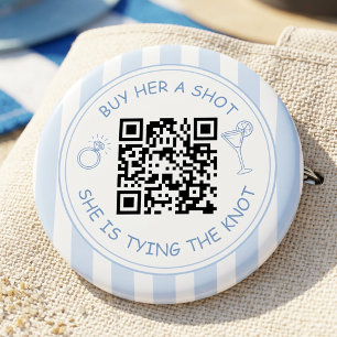 Badge Rond 5 Cm Code QR pour la future mariée d'acheter une boisso
