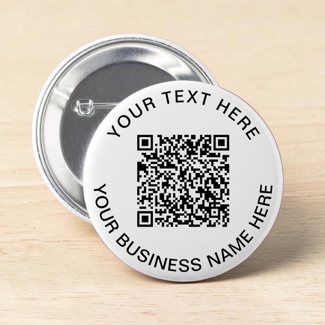 Badge Rond 5 Cm Code QR promotionnel (QR Code Promotional Button Pin)