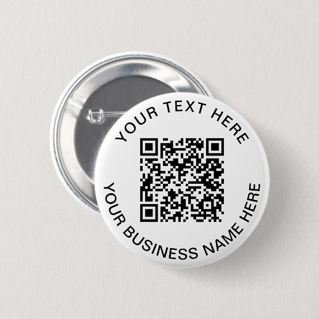 Badge Rond 5 Cm Code QR promotionnel (Devant & derrière)