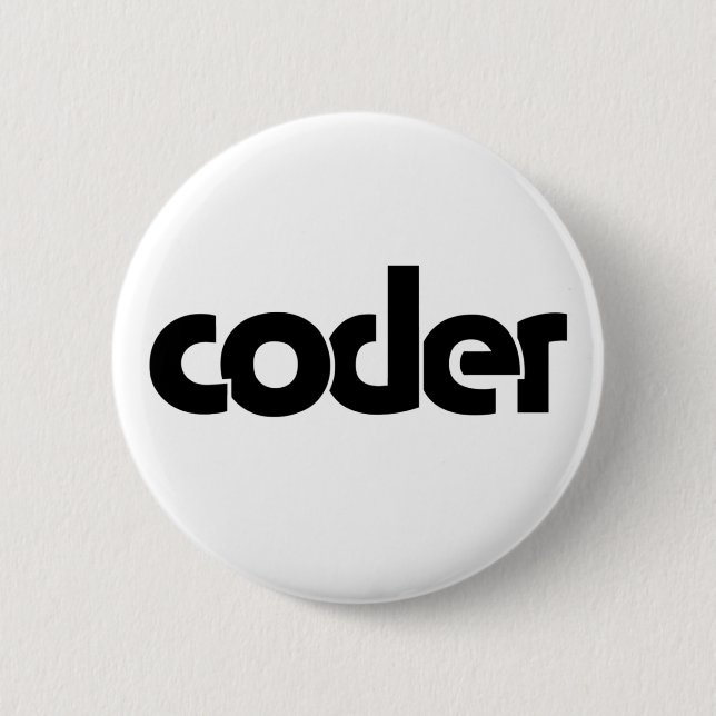 Badge Rond 5 Cm Coder (Devant)