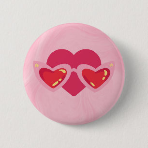 Badge Rond 5 Cm Cœur
