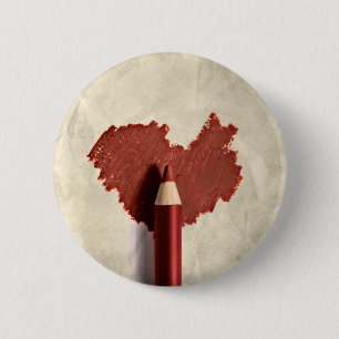 Badge Rond 5 Cm Coeur à motifs dessinés