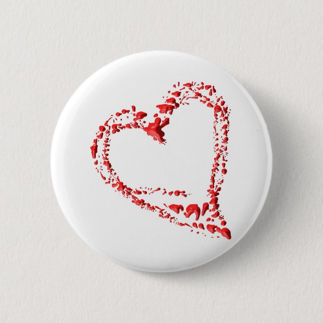 Badge Rond 5 Cm Coeur brisé (Devant)