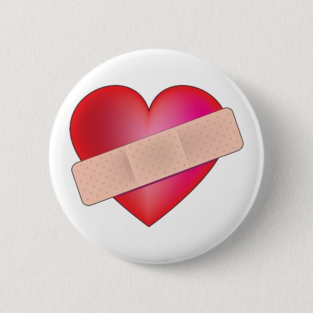 Badge Rond 5 Cm Coeur curatif (Devant)