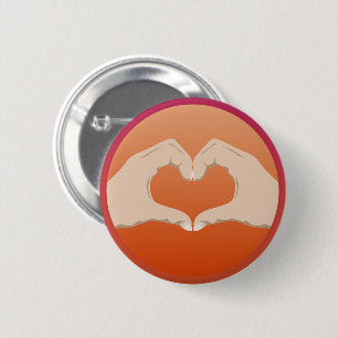 Badge Rond 5 Cm Coeur d'amour