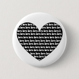 Badge Rond 5 Cm Coeur d'amour