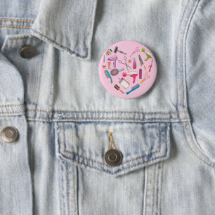 Badge Rond 5 Cm Coeur de coiffeur Outil coiffeur