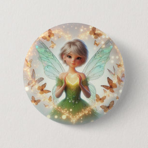 Badge Rond 5 Cm Coeur de la lumière