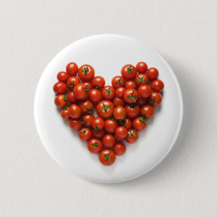 Badge Rond 5 Cm Coeur de tomate