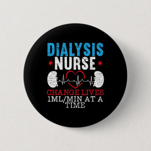 Badge Rond 5 Cm Coeur de vie infirmière