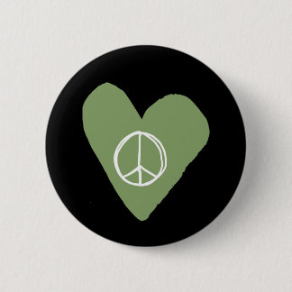 Badge Rond 5 Cm Coeur des signes de paix