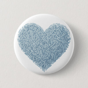 Badge Rond 5 Cm Coeur doux   Saupoudrer bébé
