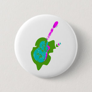 Badge Rond 5 Cm Coeur d'un musicien