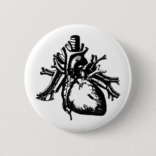 Badge Rond 5 Cm Coeur humain
