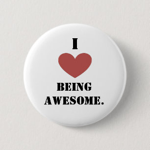 Badge Rond 5 Cm Coeur I étant impressionnant
