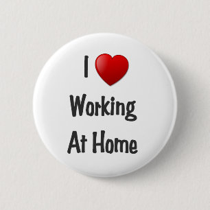 Badge Rond 5 Cm coeur i fonctionnant à la maison