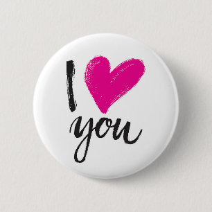 Badge Rond 5 Cm Coeur I vous