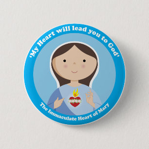 Badge Rond 5 Cm Coeur impeccable de Mary