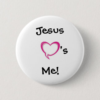 Badge Rond 5 Cm coeur, Jésus je ! , 's