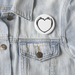 Badge Rond 5 Cm Coeur motif personnalisé