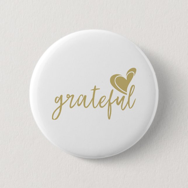 Badge Rond 5 Cm coeur reconnaissant (Devant)