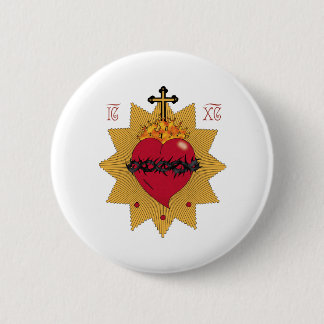 Badge Rond 5 Cm Coeur sacré I