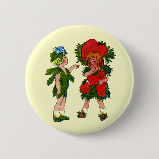 Badge Rond 5 Cm Coeur saignant et Live-Forever