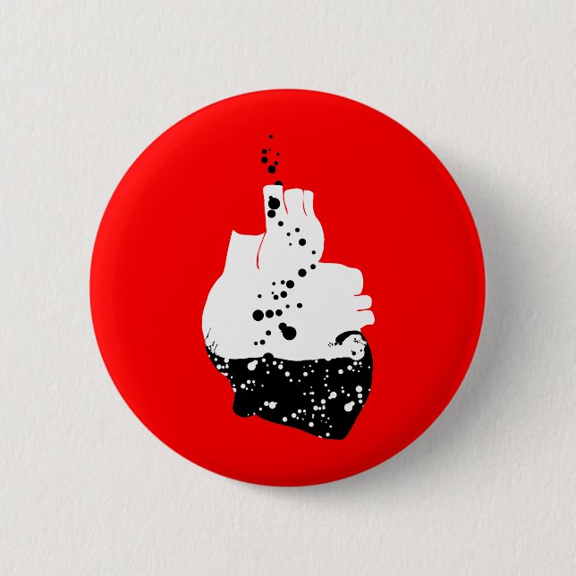 Badge Rond 5 Cm coeur toxique (Devant)