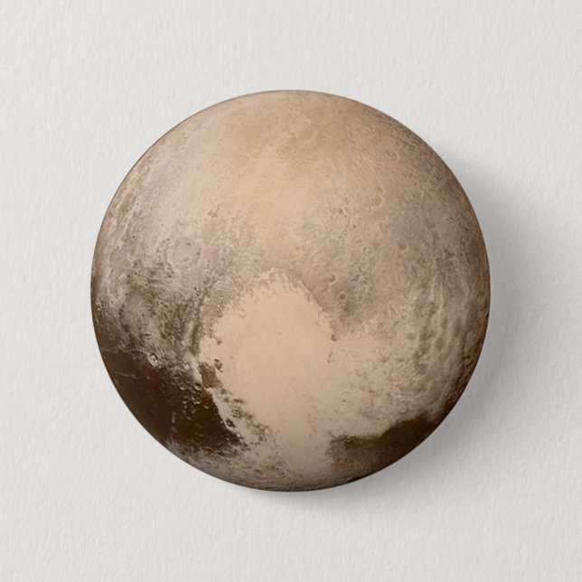 Badge Rond 5 Cm Coeur-Vue de Pluton (Devant)