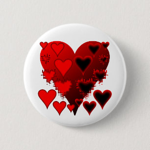 Badge Rond 5 Cm Cœurs
