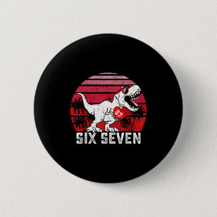 Badge Rond 5 Cm Cœurs 67 Saint-Valentin 67 Meme Six Sept 6 7 T-
