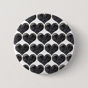 Badge Rond 5 Cm Coeurs Carlins